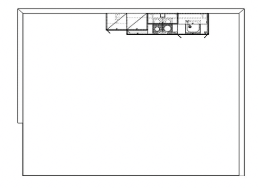 Grundriss Häcker Küchenzeile Vegas Braun