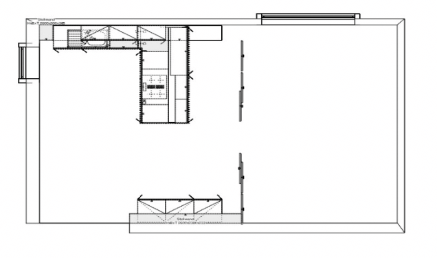 Grundriss Häcker Landhausküche Ravenna Graphit