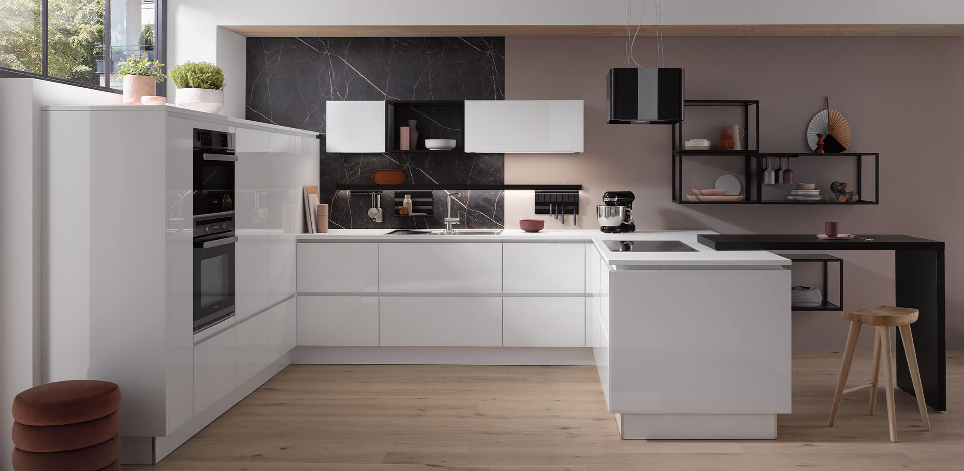 Häcker U-Küche Murano Brilliant