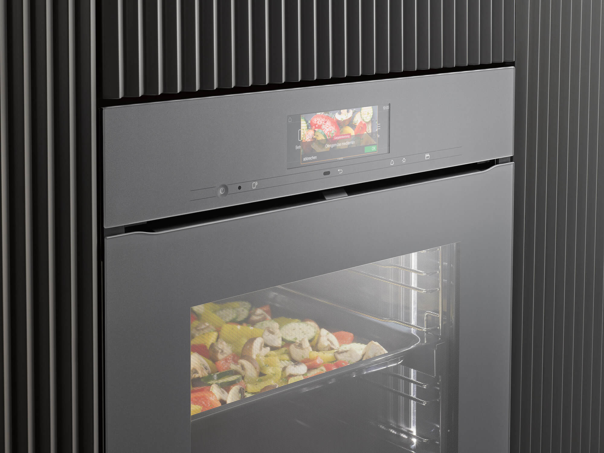 Miele-griffloser-Backofen-matt-grau