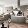 Nobilia Designküche mit Insel Betonoptik