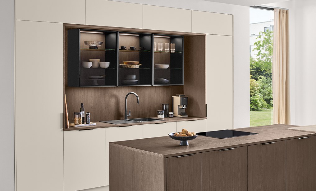 Nobilia Inselküche SENSO 499 Lack Magnolia Premium matt