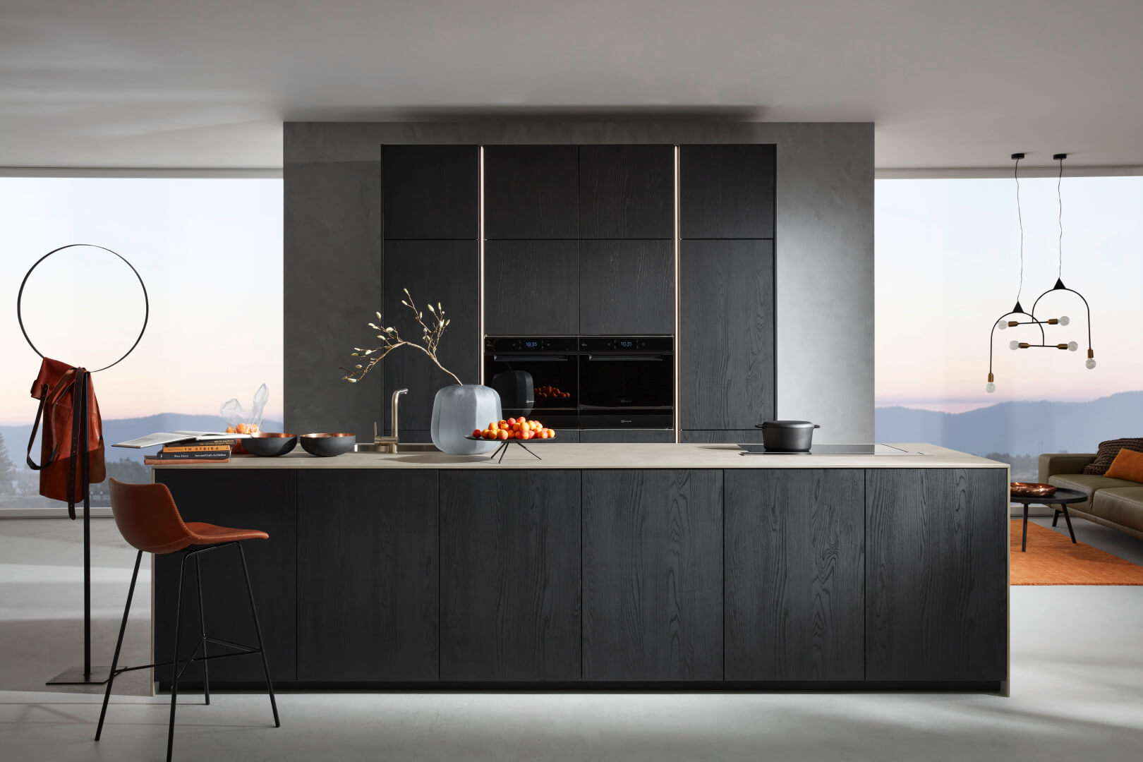 Nolte Inselküche Designstil Eiche Nero