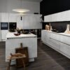 Nolte Moderne Küche mit Insel Betonoptik Weiß